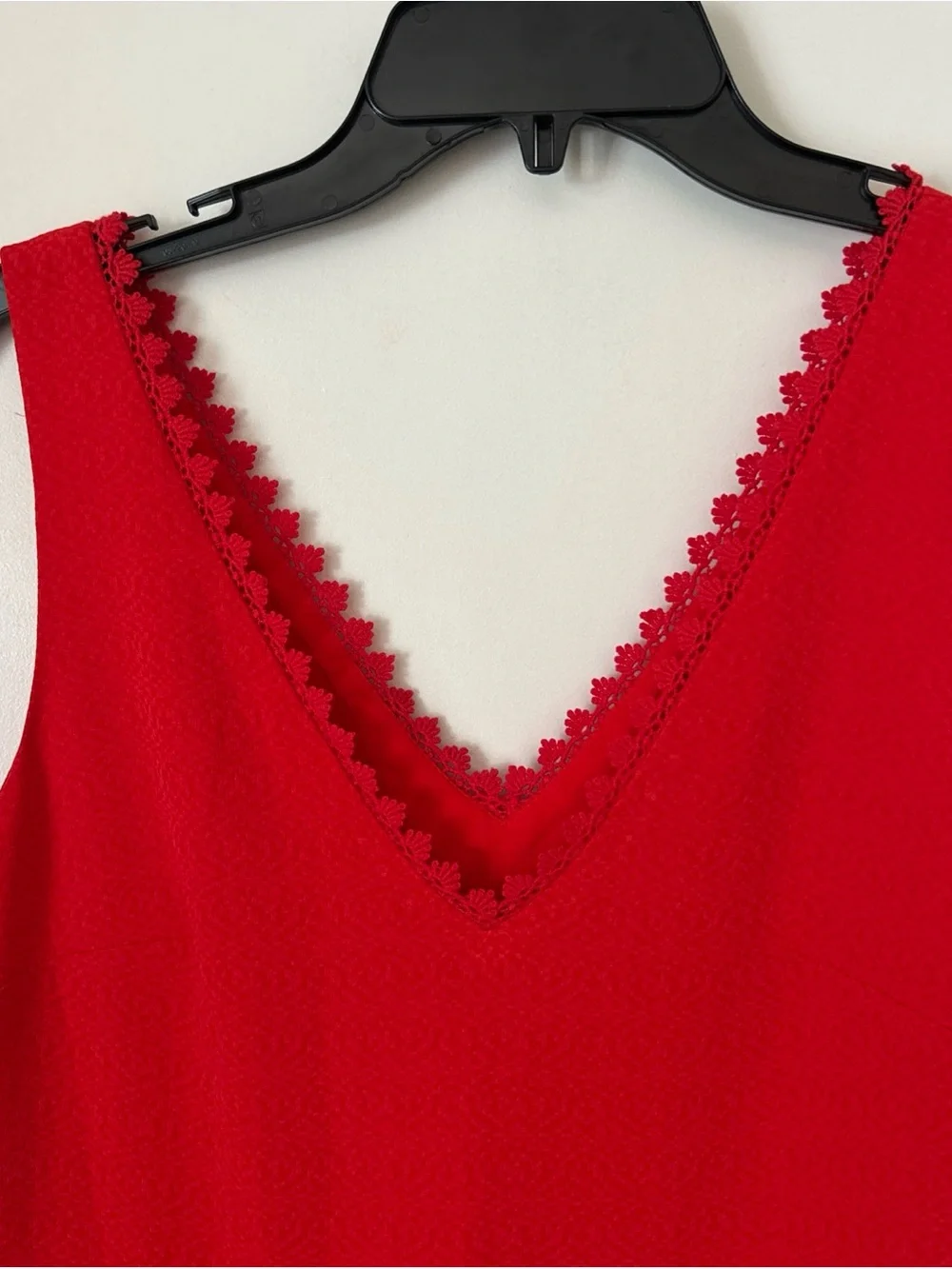 Sezane Daniela Coral-Red V-Neck Sleeveless Mini Dress
